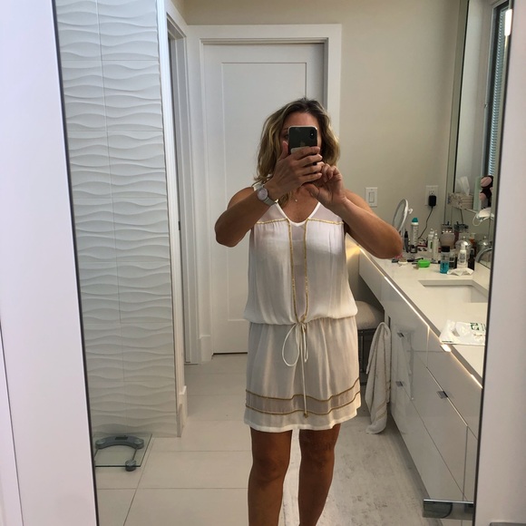 Lily Jean from Ibiza white with gold beads tunic - Picture 8 of 8